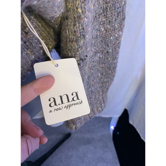 NWT A.n.a. Turtleneck Sweater in Taupe, Women's L Dolman Sleeve Jumper - Picture 8 of 10